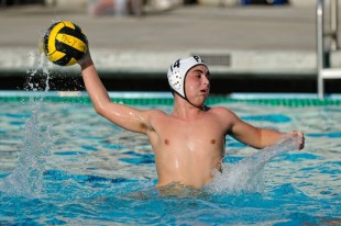 Palo Alto High School's boy's varsity water polo team competes against Mountain View High School at Palo Alto High School in Palo Alto, California on October 12, 2011.