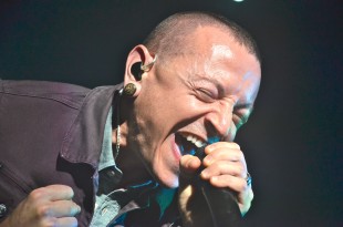 Chester Bennington from the popular rock band Linkin Park sings to "Bleed It Out." This year marks Linkin Park's 16th year as a band.