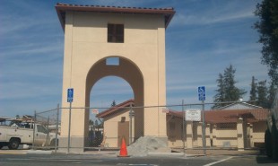 The new arch and snack shack will serve as the entrance to the renovated football stadium. Tickets will be sold from the snack shack. In addition, an ornamental fence will be constructed after the end of the football season.