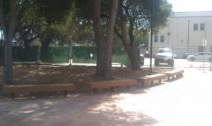 New benches are part of the overall construction plan for the football entrance, and will be debuted as part of Paly's game against Archbishop Mitty High School on Friday.