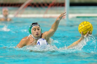 Quinn Rockwell defends a player in Paly's game against Los Altos High School on Senior Night Tuesday.  Photo by Matt Ersted.