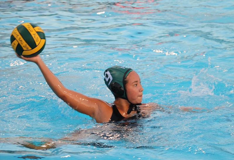 Junior Hollie Chiao passes the ball late in the third quarter during a season game at Gunn High School. The Vikings ended their season after being eliminated from the second round of the Central Coast Section tournament against Leland High School on Nov. 5. Photo: Sam Lee. 