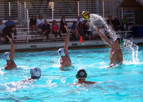 Senior utility Sam Kelley takes a shot against the Los Altos defense in the first half. This was one of Kelley’s two goals of the game where the Vikings won, 9-5. Photo by Molly Fogarty