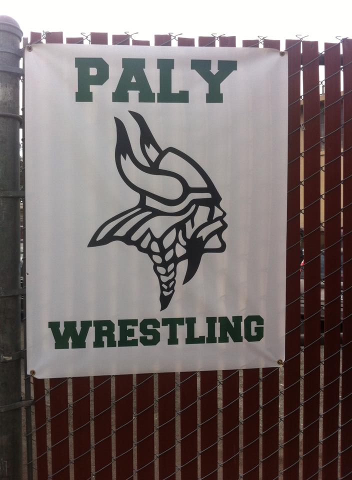 Palo Alto high school  wrestling sign. Photo taken by Aisha Chabane 