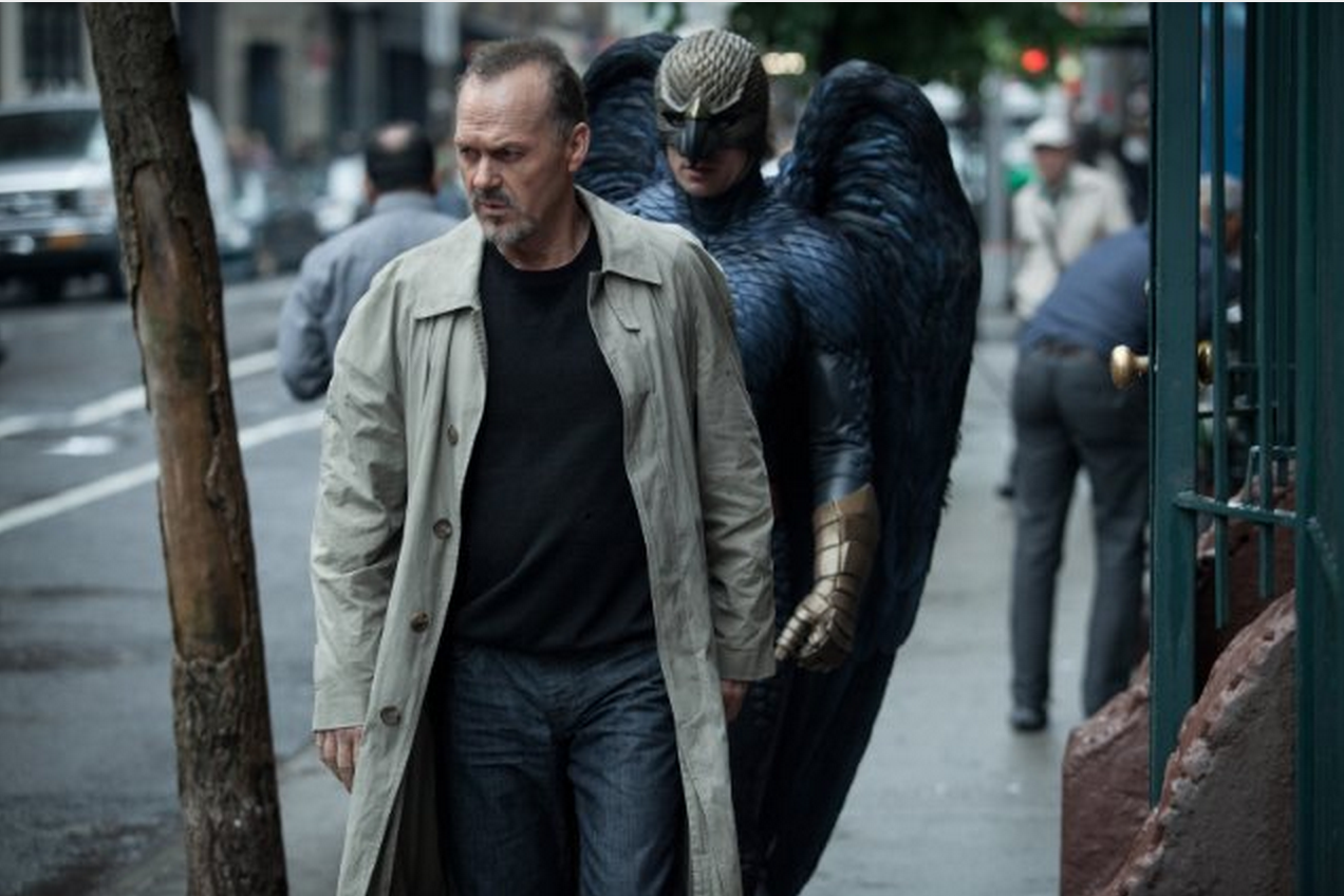 Riggan Thomson (Michael Keaton) being closely followed by his alter-ego, Birdman. "Birdman" has been nominated for nine Academy Awards, including Best Picture. Photo courtesy of © 2014 - Fox Searchlight