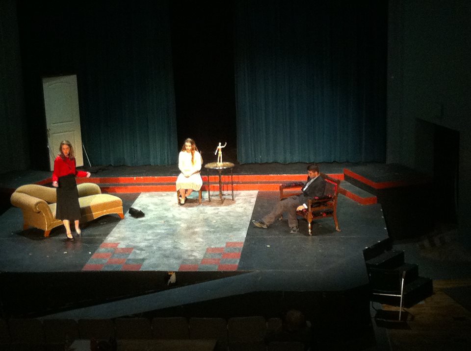 A balcony shot of Paly Theatre's adaptation of "No Exit," directed by Sabrina Sonner. " Photo by Dalia Van Zyll