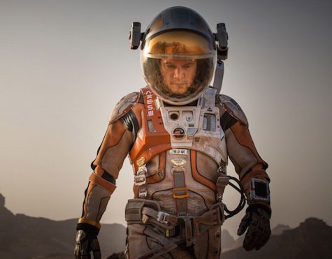 Matt Damon stars as astronaut Mark Watney in the space thriller The Martian. The Martian has been nominated for six Oscars.