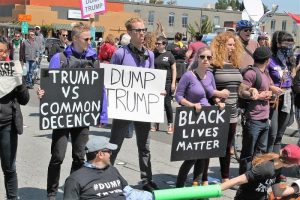 Anti-Trump protesters gather at California GOP convention