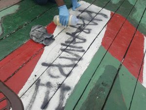 Vandals strike senior deck again