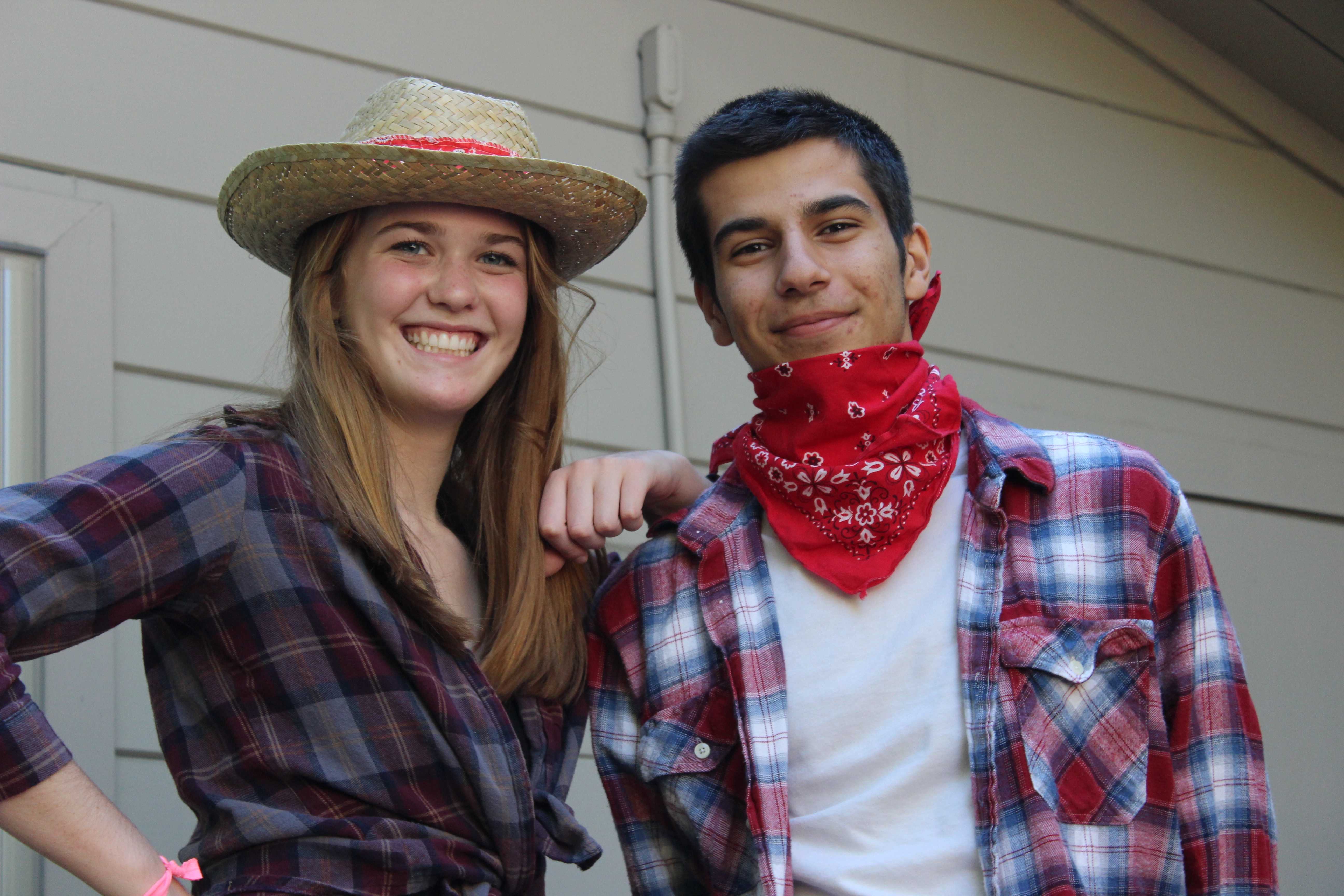 Staff Writers Kasra Orumchian and Isabella Marcus wear their flannels in preparation to "Ranch" day.