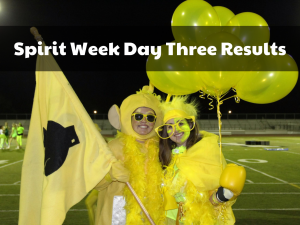 Spirit Week Day Three results