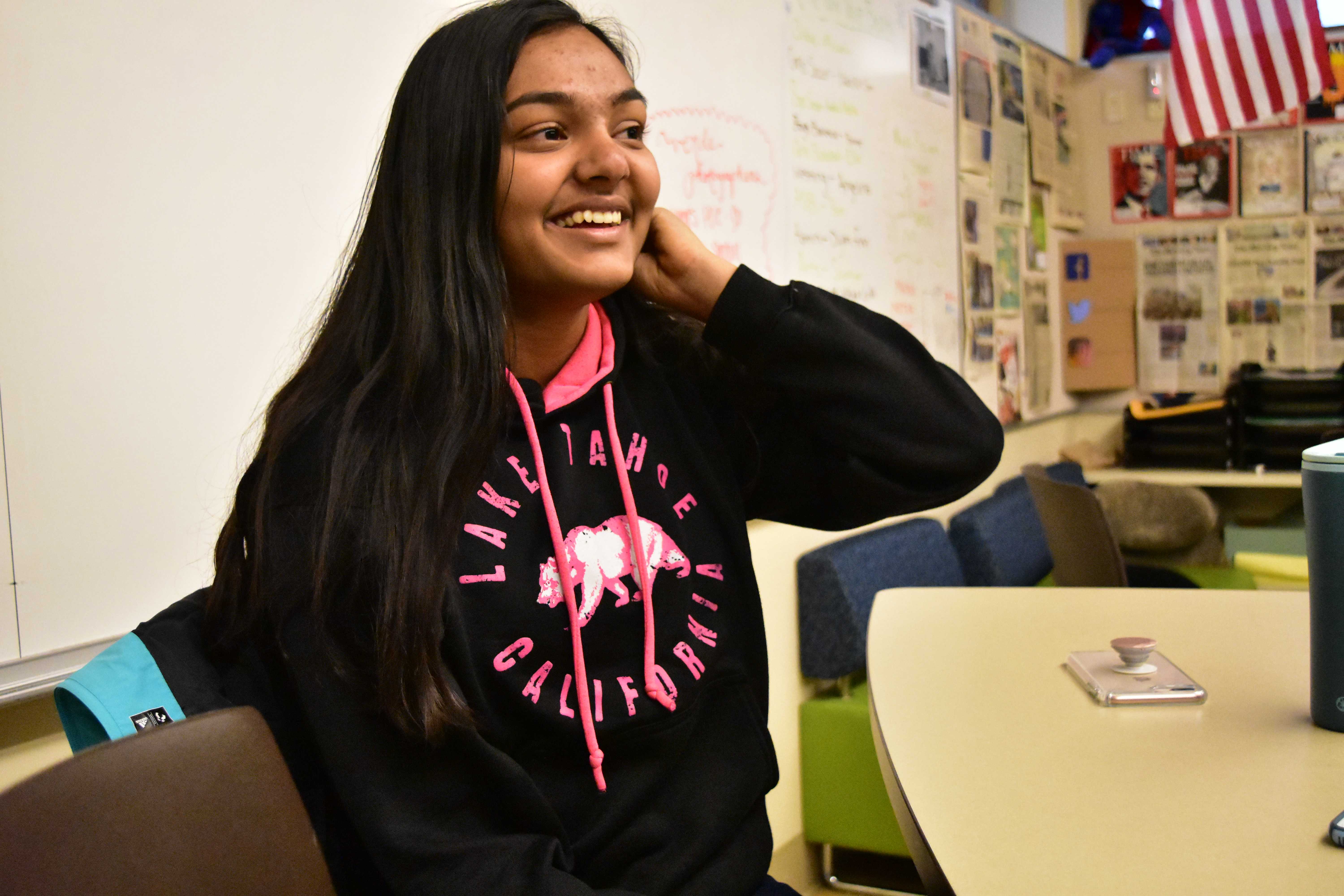 Junior Riya Sinha reflects on her website Fuzia, which encourages women worldwide to share their passions. "We want to connect different people from around the world," Sinha said.