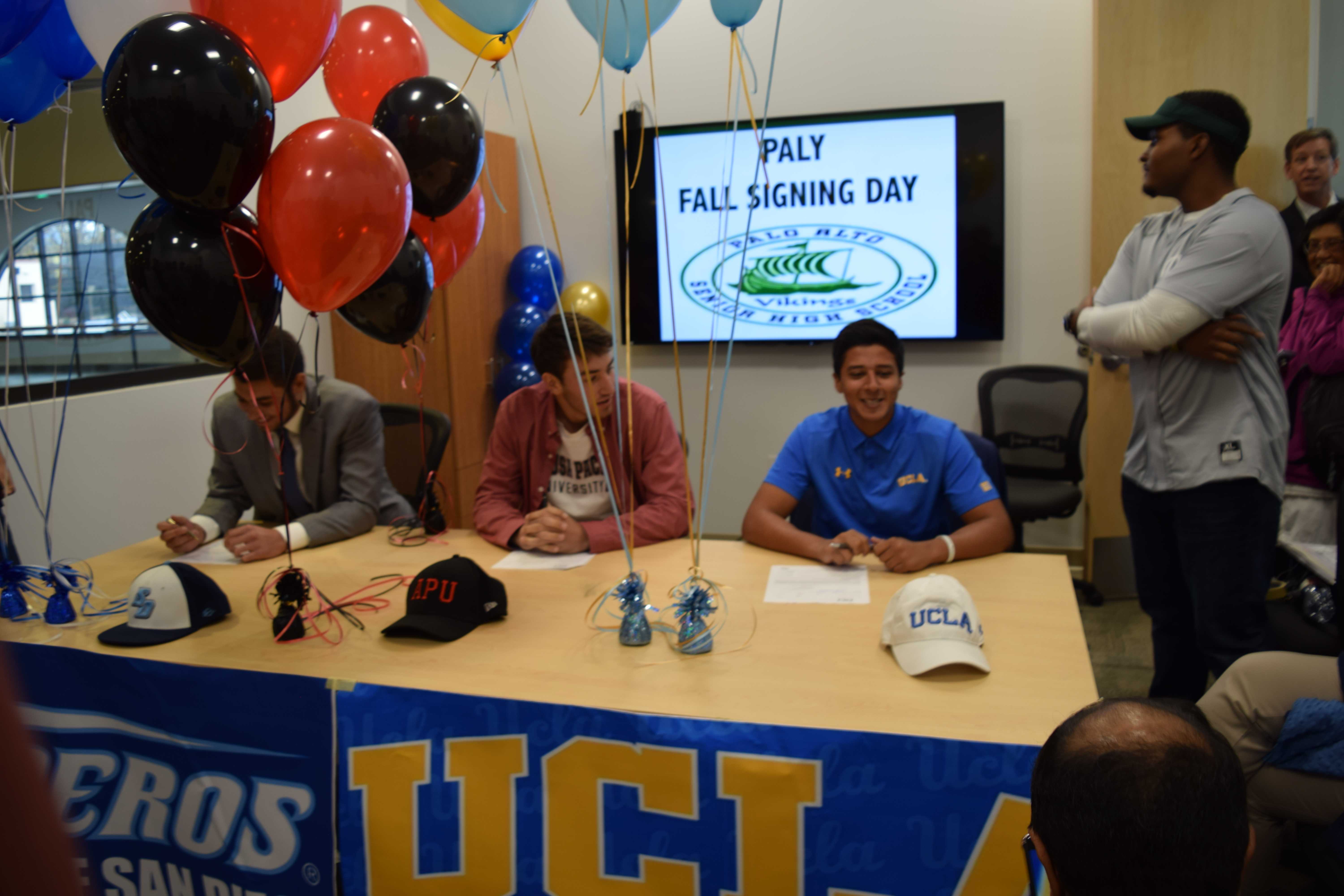 Max Jung-Goldberg, Ahmed Ali and Jake Varner officially commit to playing a sport in college. 11 other Paly seniors have unofficially committed as well. 