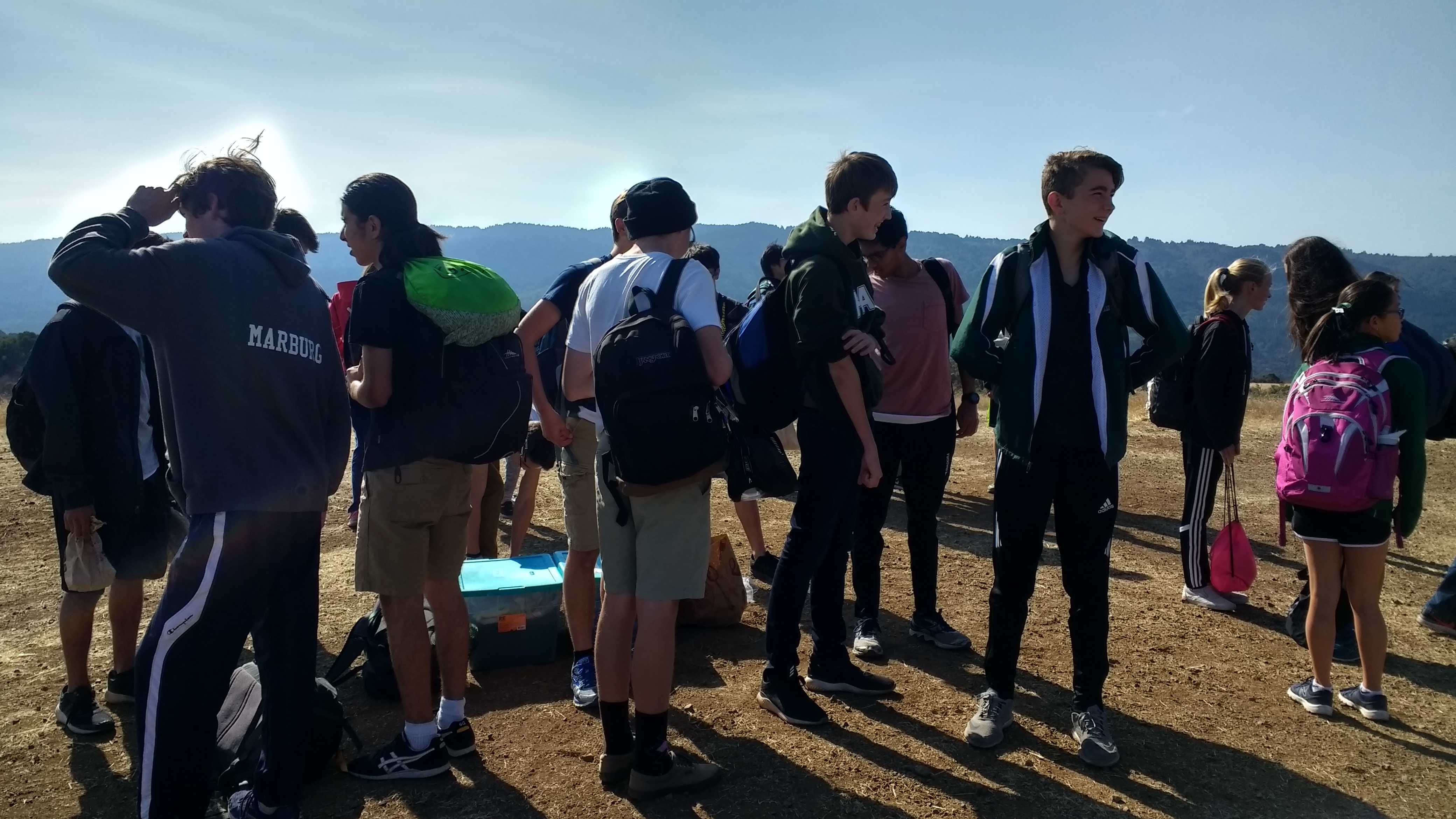 The Palo Alto High School cross country team arrives at Crystal Springs for the Santa Clara Valley Athletics League championship meet. This meet was extremely important for the team and qualified them for the Central Coast Section meet.
