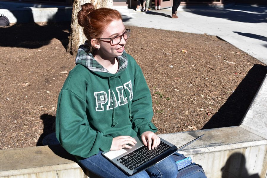 Junior Zage Phillips works on a coding assignment for her Advanced Placement Computer Science class. Phillips expressed support for the idea of a mandatory CS requirement, but added that students should be able to choose from a variety of programming-related classes. 