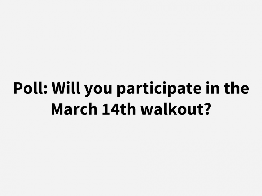 Poll: Will you participate in the March 14th walkout?