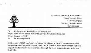 Timeline: Putting Diorio's Letter of Reprimand into context