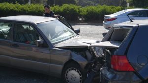 Four-car collision causes commotion