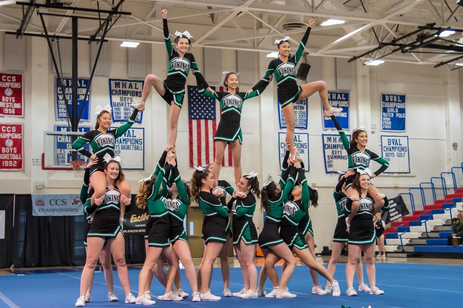 Varsity cheer wins firstever CCS Cheer Championship The Paly Voice