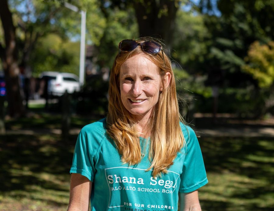 Former English teacher and district parent Shana Segal is running for the Palo Alto Board of Education in this falls election cycle. Segal, also a PAUSD graduate, lists transparency and greater mental health resources as her top priorities. According to Segal, she hopes her knowledge of the district will provide her with the requisite experience to be on the board and aid her in connecting with families. “I can speak the language of educators, I can speak the language of parents who are in the system, and students,” Segal said. “Ill work hard to create a strong bridge and respectful partnership between the board, teachers, administrators, parents, and students.” (Photo: Daniel Garepis-Holland)