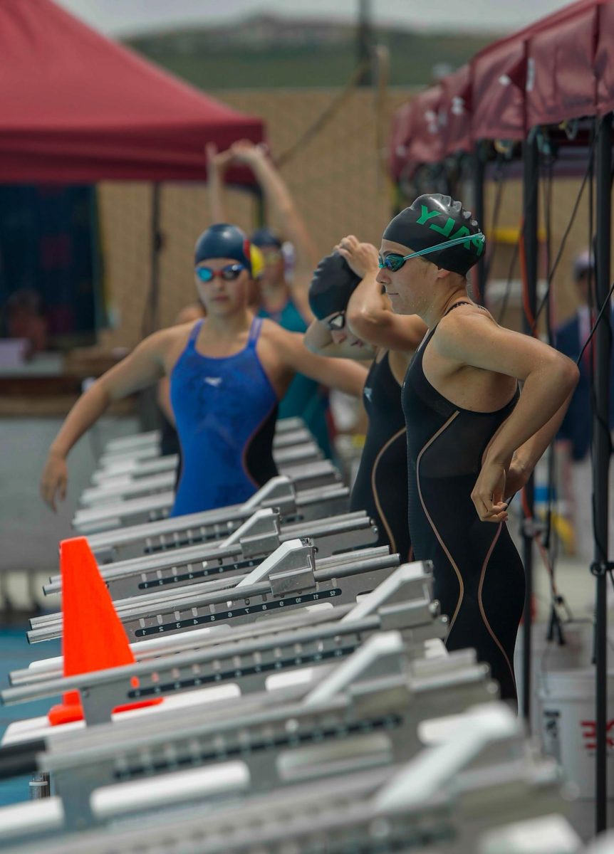 Elizabeth+Fetter%2C+who+graduated+last+year%2C+prepares+for+her+race+at+last+years+California+Interscholastic+Federation+Central+Coast+Section.+The+Palo+Alto+High+School+swim+team+competed+at+the+2023+CCS+competition+and+is+hoping+to+do+the+same+this+year.++Llew+Ladomirak+is+a+junior+on+the+swim+team+and+competed+last+year.++Our+team+goals+this+year+are+to+win+SCVALs+and+CCS%2C+Ladomirak+said.+%28Photo%3A+Evan+Chien%29