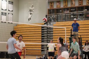 Staff win in volleyball match against students