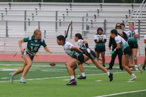 Girls' flag football team continues win streak on Senior Night