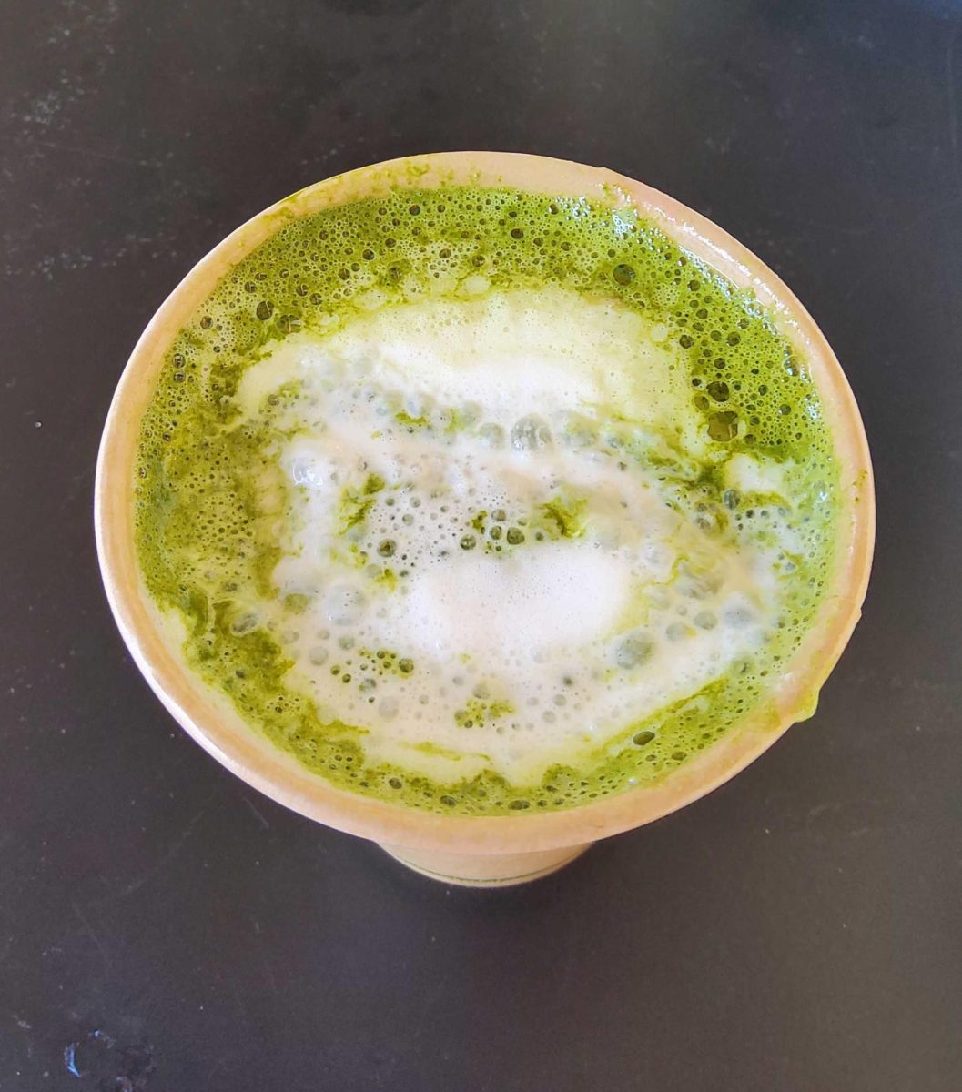 Strawberry Vanilla Matcha Latte ($7.50) – matcha latte with housemade strawberry jam and topped with a vanilla cream. 