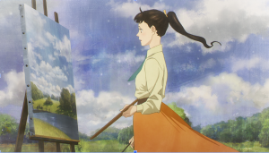 Lilli Ichikoin (voiced by Atsumi Tanezaki) reminisces about her time in London while she paints the landscape. In Netflix's "Love Through a Prism".