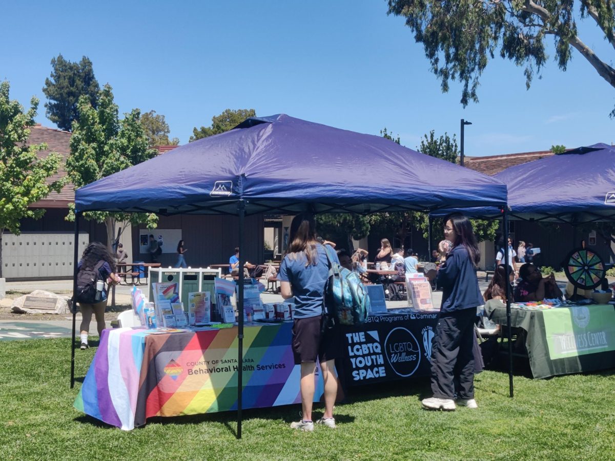 Students check out booths from the County of Santa Clara Behavioral Health Services department and other organizations dedicated to the LGBTQ+ community during the May 20 “Pride at Paly” event at the quad. According to Robert Andrade, Palo Alto Unified School District Civil Rights and Legal Affairs Coordinator, the Supreme Court’s ruling in Mirabelli v. Bonta would restrict California from enforcing gender nondisclosure policy requirements for schools. “In this particular case, they [Supreme Court] made a ruling that blocked California law of maintaining confidentiality, but the ruling is incomplete because what they did was they sent it back to the Ninth Circuit [U.S. Court of Appeals for the Ninth Circuit] to finish the case,” Andrade said. “There's a possibility … they [Ninth Circuit] might create exceptions for the block in confidentiality. … [so] there hasn't been any guidance given to staff just yet, and the reason being is because the ultimate guidance from our legal counsel and other practitioners in the legal field that supports school districts is you want to wait for this case to finish at the Ninth Circuit Court of Appeals because right now, our district policy essentially says we have to maintain confidentiality.”